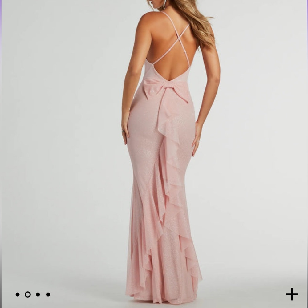 Windsor formal pink sparkly gown size small